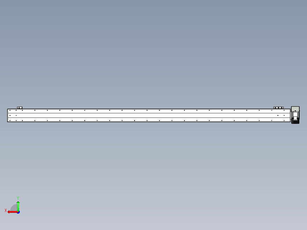 同步带滑台-半封闭B10H-L45-S2050-RD-P40-D3后视图