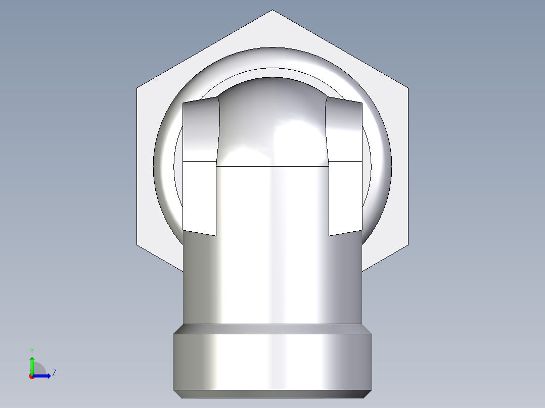 卡套式工业通用硬管接头EO_Bulkhead_elbow_WSV22LOMDCF左视图