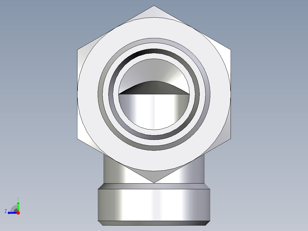 卡套式工业通用硬管接头EO_Bulkhead_elbow_WSV22LOMDCF右视图