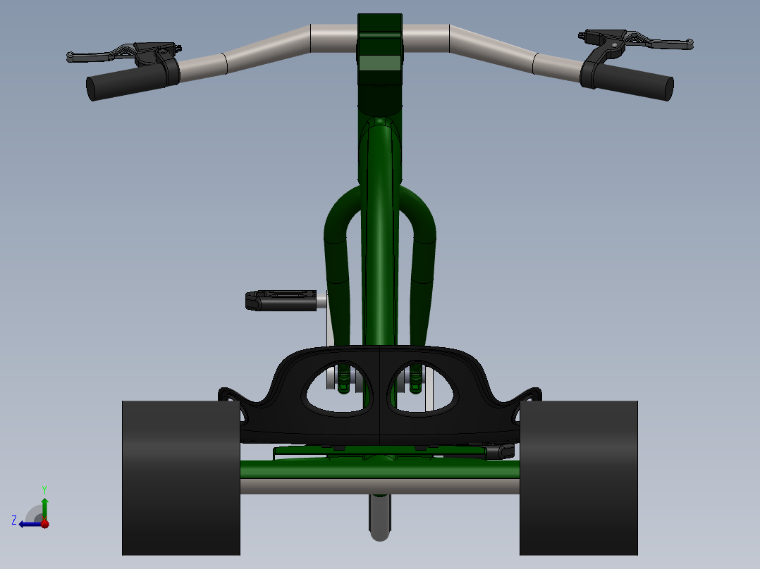 漂移三轮车右视图