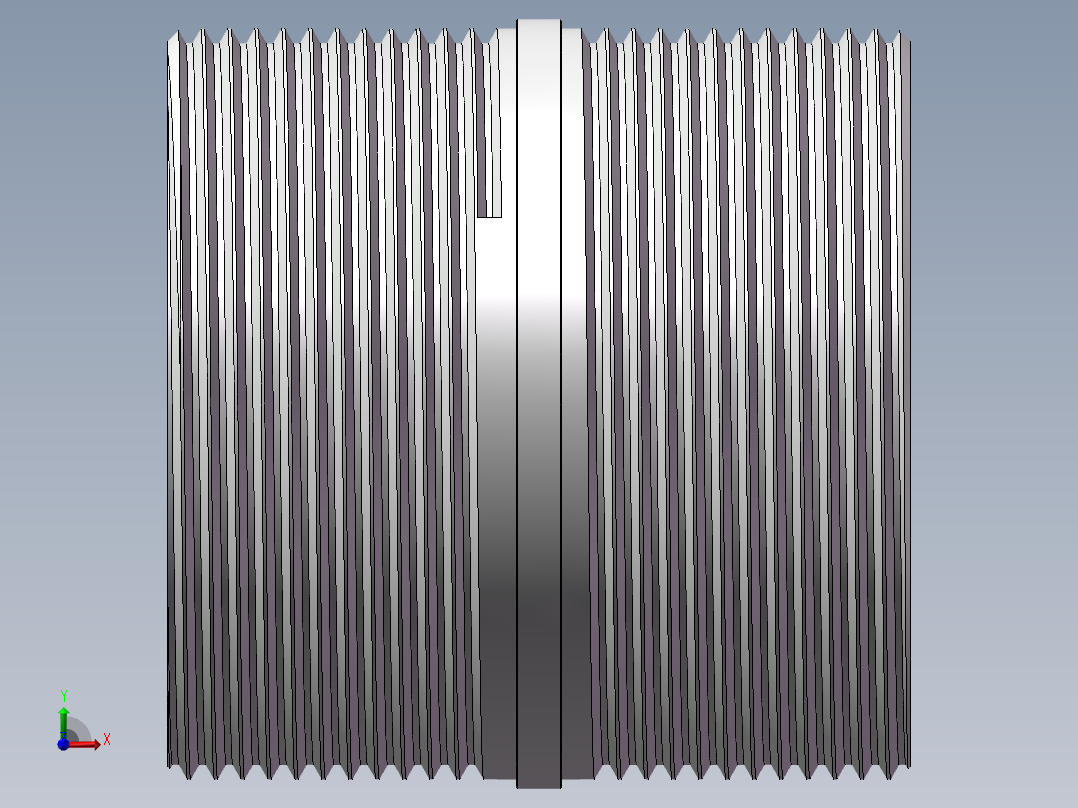 对丝-圆边等径 DN50前视图