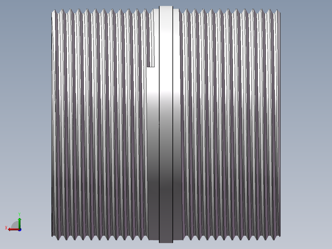 对丝-圆边等径 DN50后视图