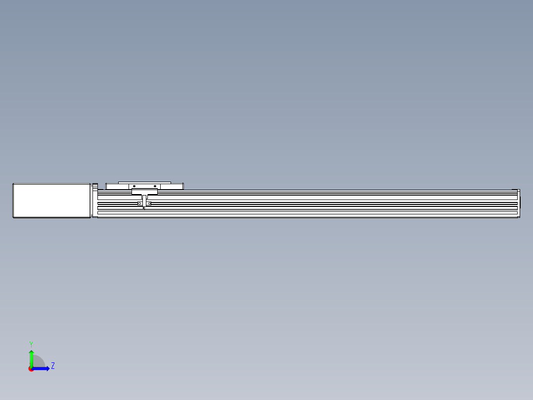 同步带全封闭直线模组TPA-HCB-110D-90-L600-MR-Y-P40-N3左视图