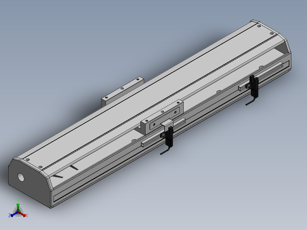精密模组MY100-T10-200L-M-P10B-C4-C正等轴测图