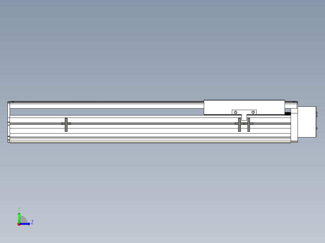 Toyo东佑达直线模组-ETH22-500-BL-400W+煞車左视图