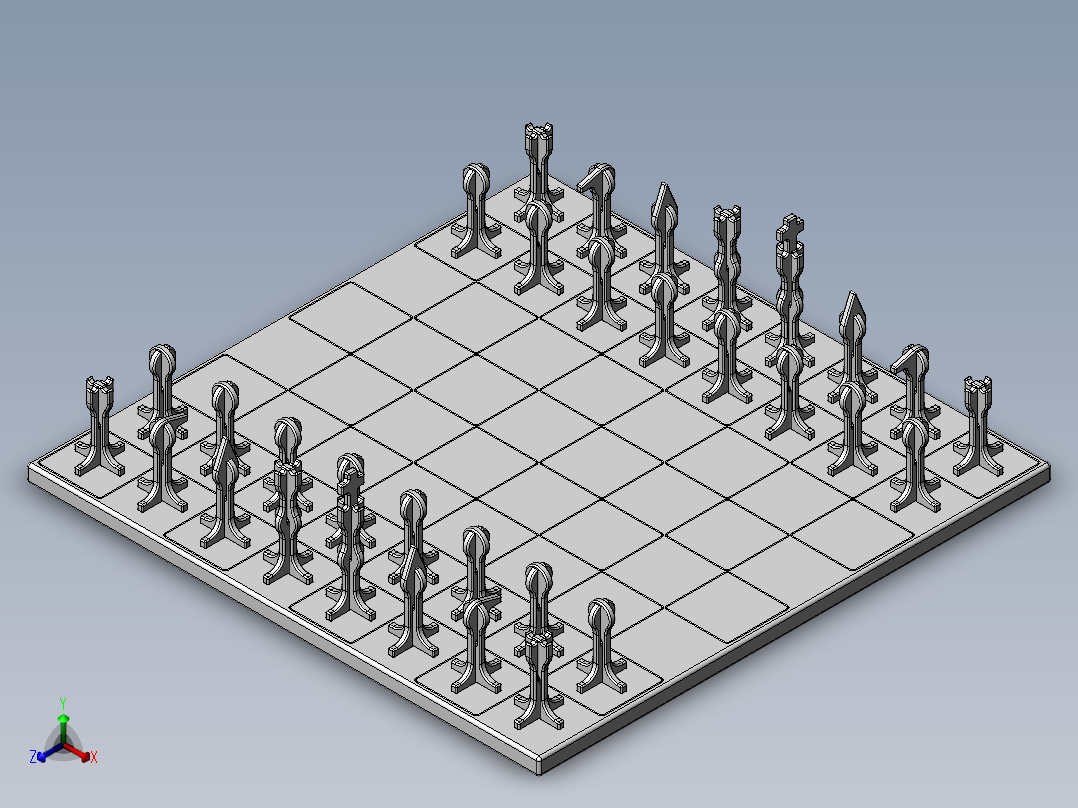 象棋9正等轴测图