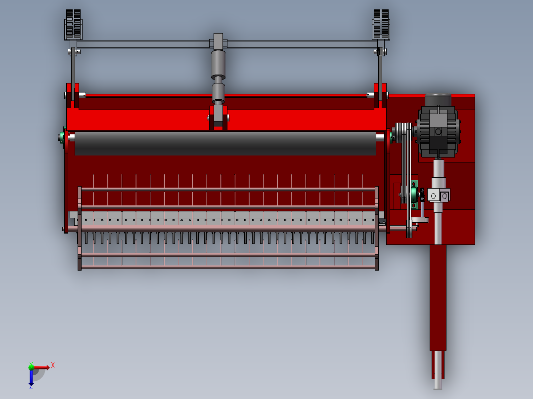 苜蓿收获机的设计【带SolidWorks三维】【3张CAD图纸+开题报告俯视图