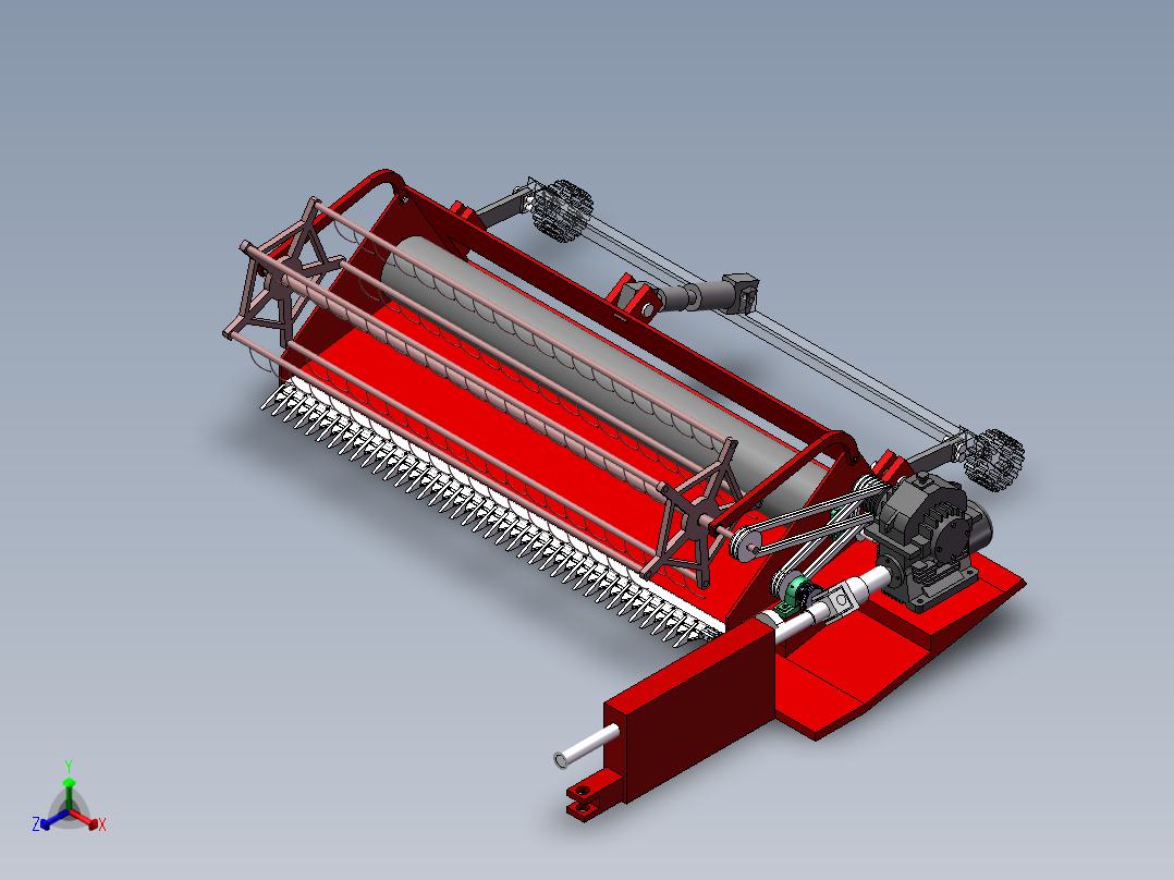 苜蓿收获机的设计【带SolidWorks三维】【3张CAD图纸+开题报告正等轴测图