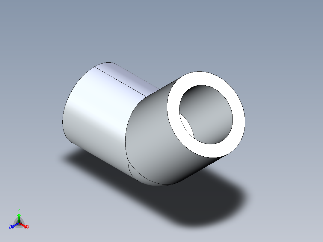 聚氯乙烯配件08-Sch80_45Elbow_SxS_817-002_0.25in正等轴测图