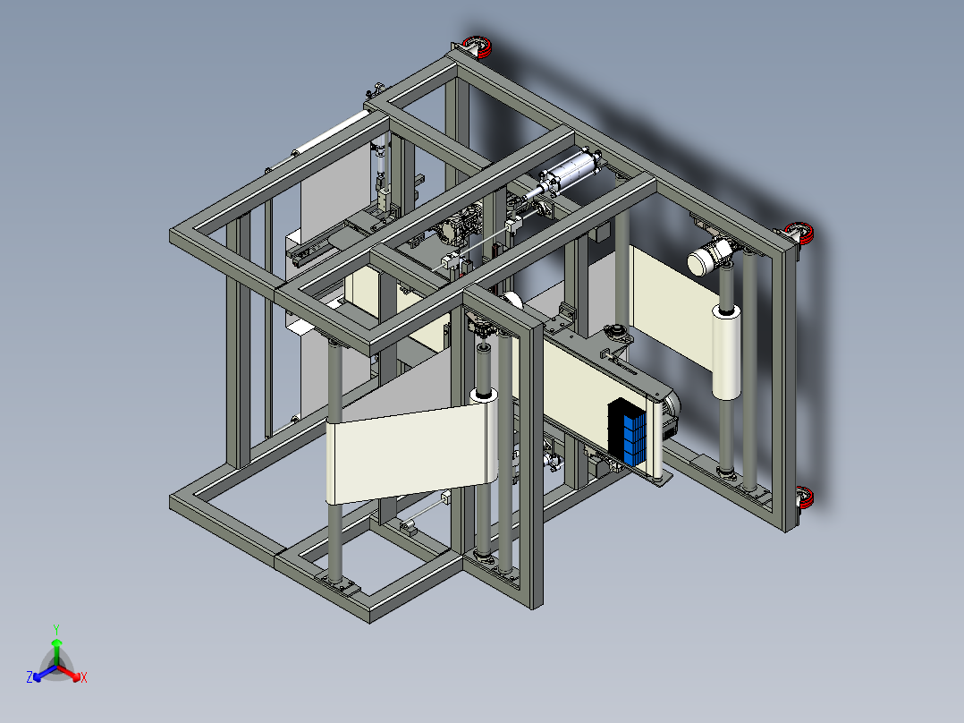 自动裹包机主视图