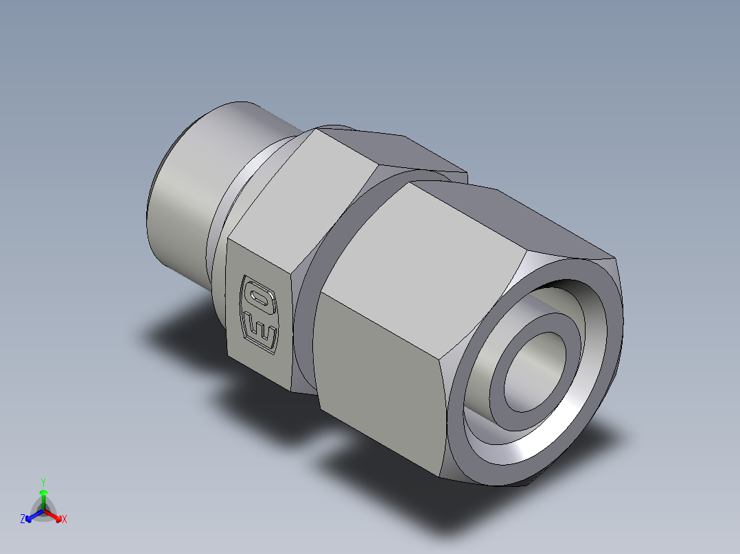 卡套式工业通用硬管接头EO_Standpipe_connector_EVGE14SMEDCF主视图