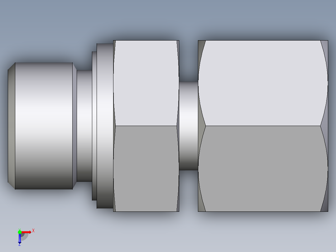 卡套式工业通用硬管接头EO_Standpipe_connector_EVGE14SMEDCF俯视图