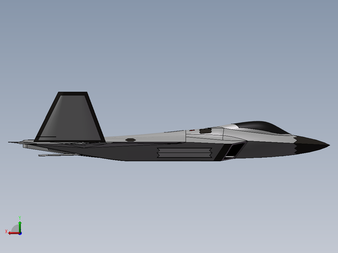 F22 复杂化后视图