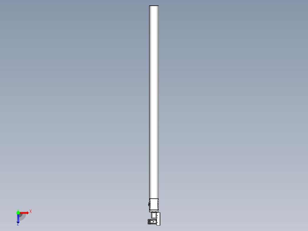 同步带全封闭直线模组TPA-HCB-105D-90-L2150-MR-C-P20-N3俯视图