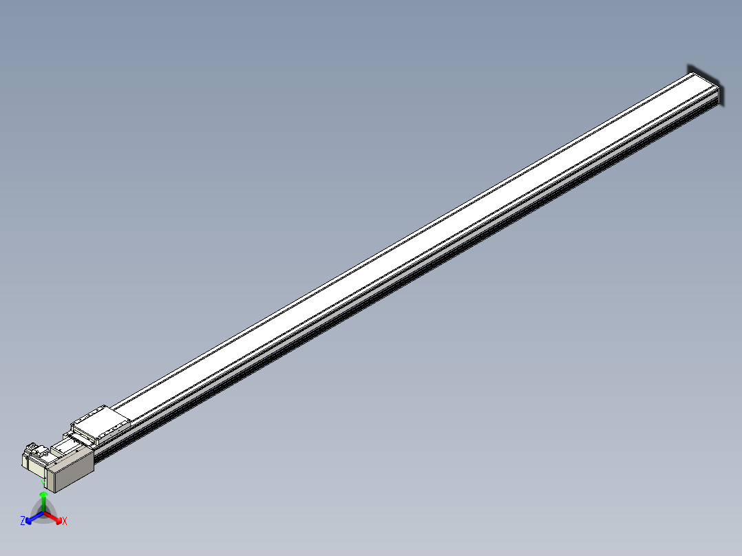 同步带全封闭直线模组TPA-HCB-105D-90-L2150-MR-C-P20-N3正等轴测图