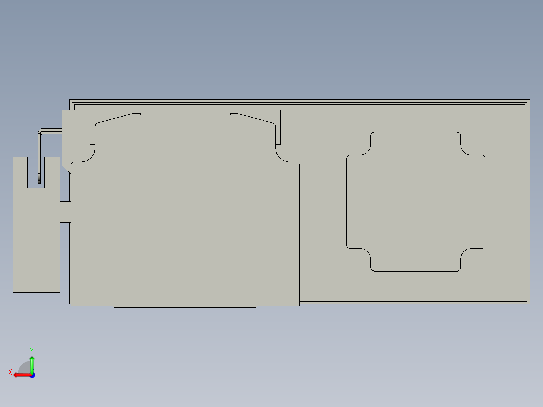 直线模组LHA6-S550-R-100W(16丝杆)设计图纸后视图