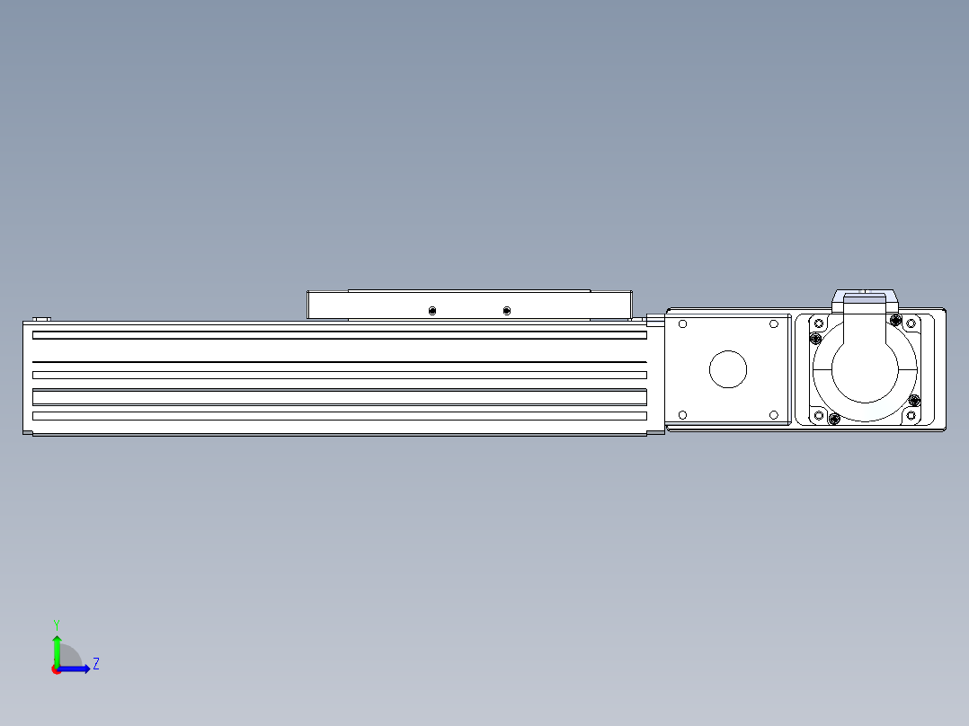 同步带全封闭直线模组TPA-HCB-120D-90-L100-MR-C-P40-N3左视图