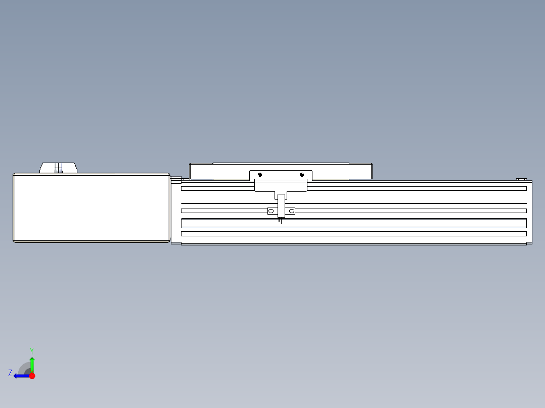 同步带全封闭直线模组TPA-HCB-120D-90-L100-MR-C-P40-N3右视图