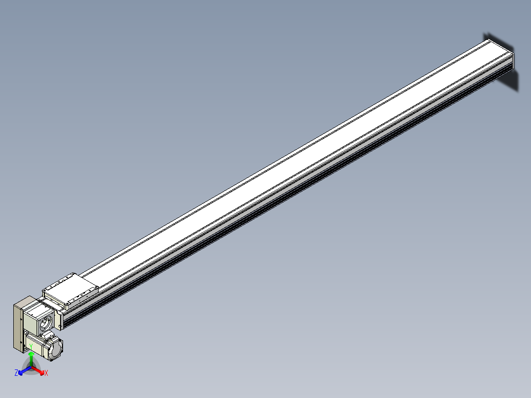 同步带全封闭直线模组TPA-HCB-105D-90-L1600-LP-C-P20-N3主视图