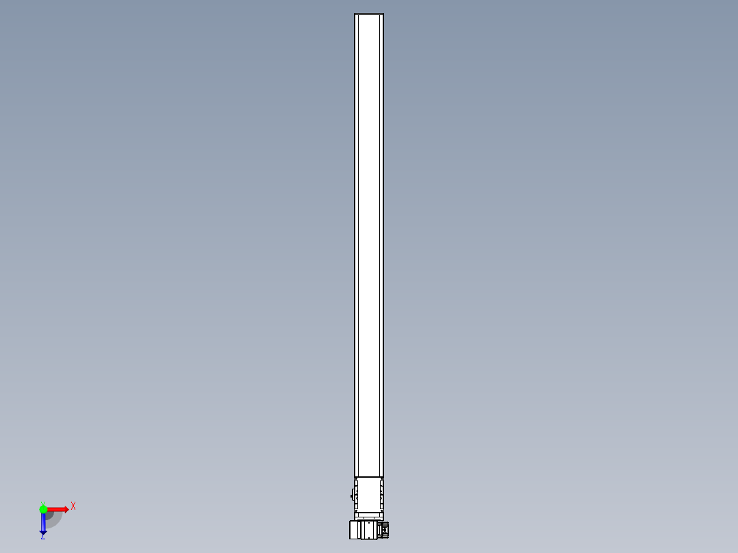 同步带全封闭直线模组TPA-HCB-105D-90-L1600-LP-C-P20-N3俯视图