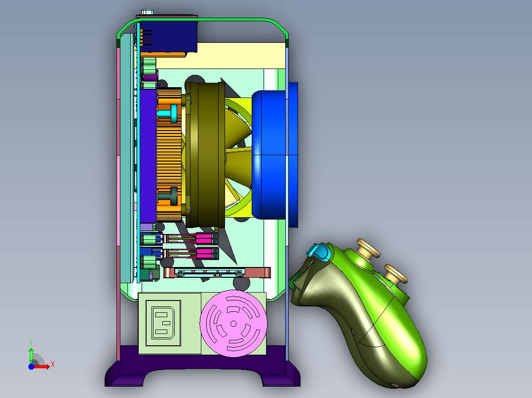 迷你ITX游戏电脑构建前视图