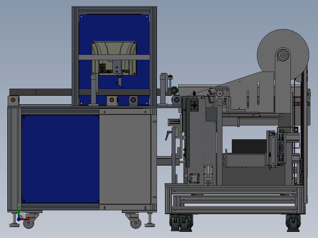 软包装理袋困扎设备前视图