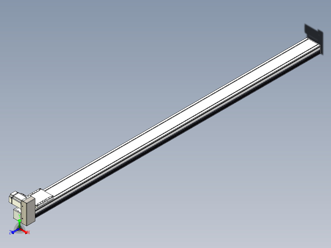 同步带全封闭直线模组TPA-HCB-105D-90-L1950-RU-Y-P20-N3正等轴测图