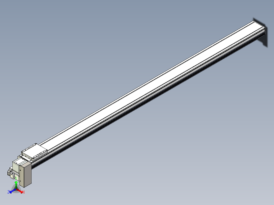 同步带全封闭直线模组TPA-HCB-105D-90-L1800-RP-Y-P20-N3正等轴测图