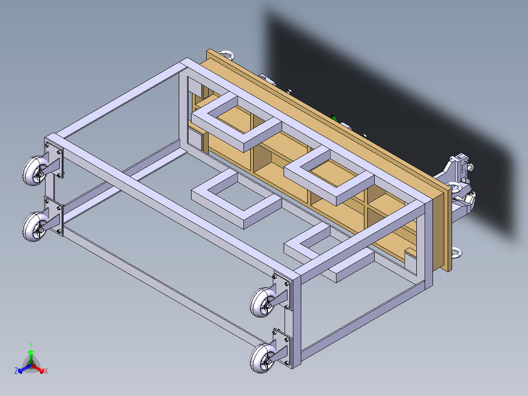 汽车钣金件的固定定位夹具主视图
