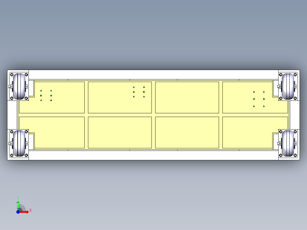 汽车钣金件的固定定位夹具前视图