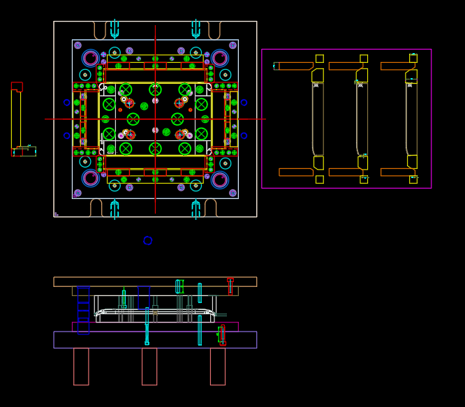 平板电脑四周整形模具设计图