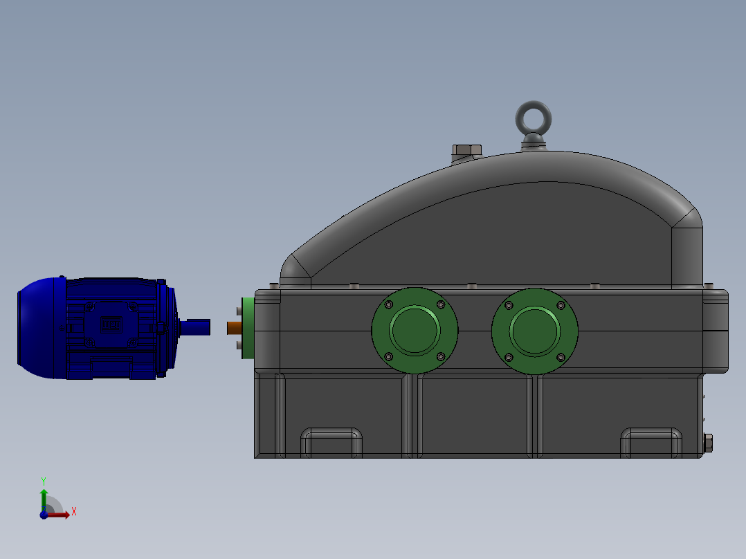 电机与减速机前视图
