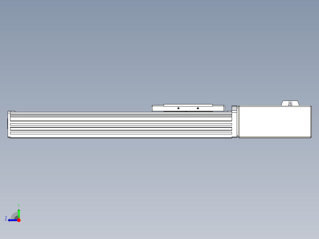 同步带全封闭直线模组TPA-HCB-110D-90-L250-ML-Y-P40-N3右视图