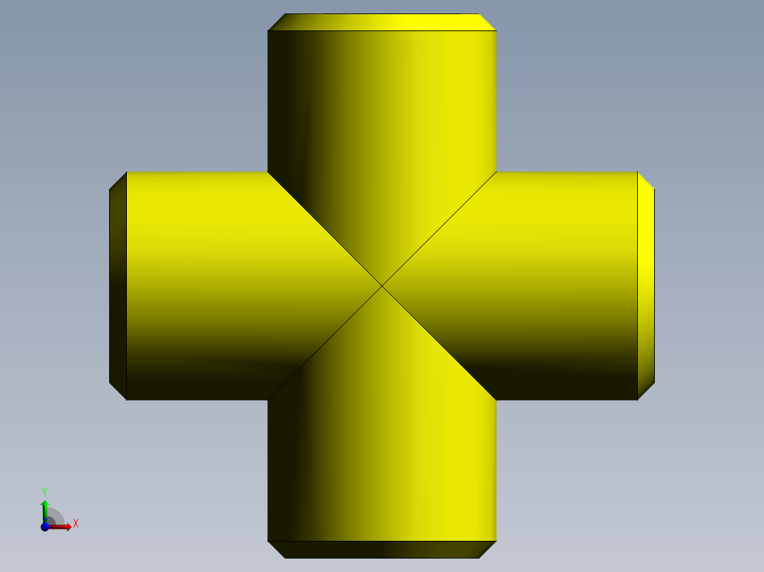 straight cross metric前视图