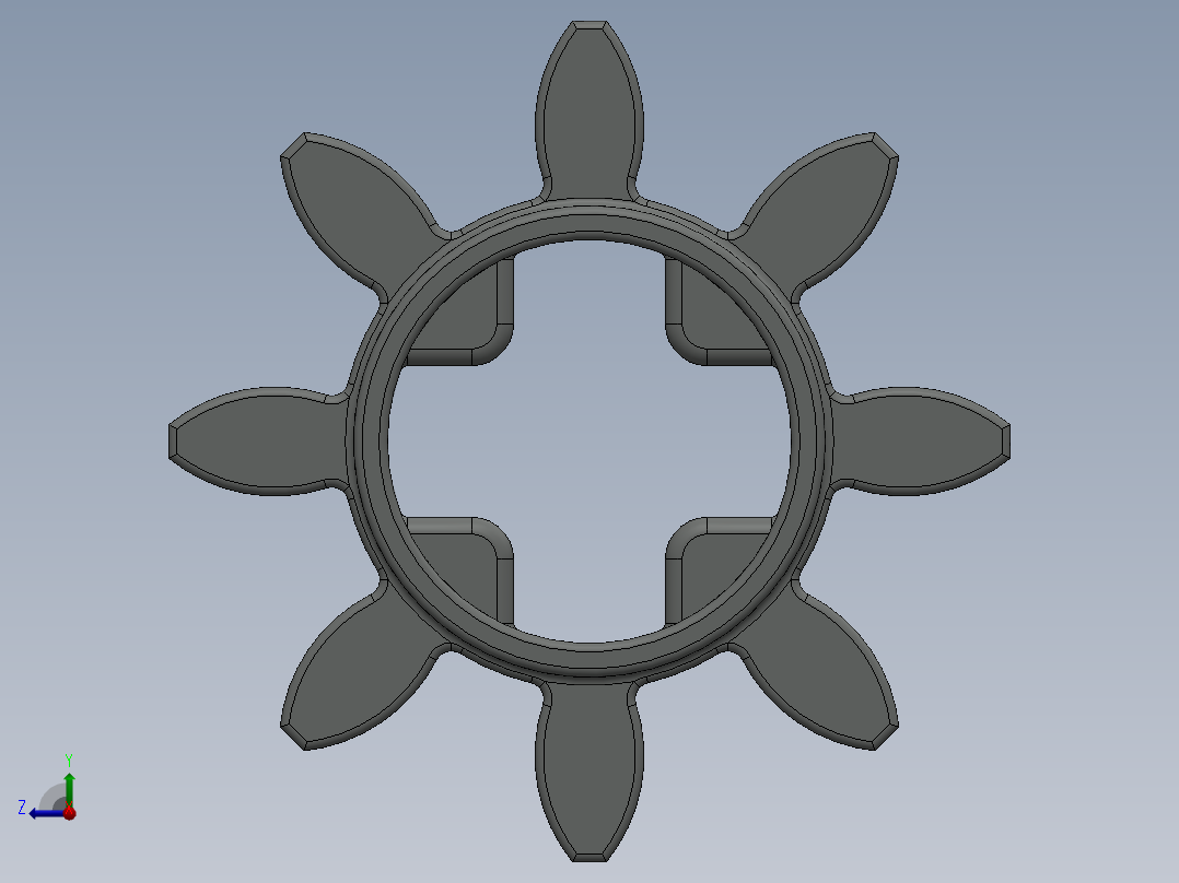 3647 - 364702 OldGray Technic Gear 8 Tooth.SLDPRT右视图