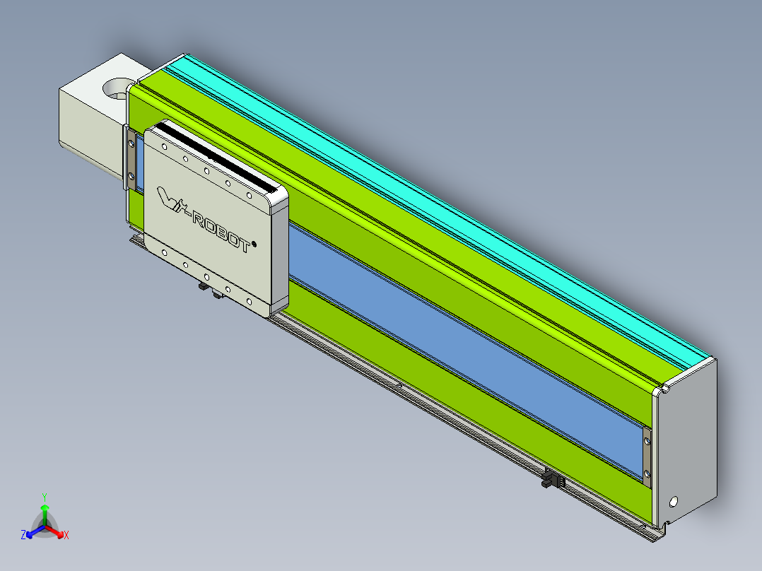 威洛博VBC同步带传动一无尘环境VBC17-L45-S450-BR-ZP75-C3主视图