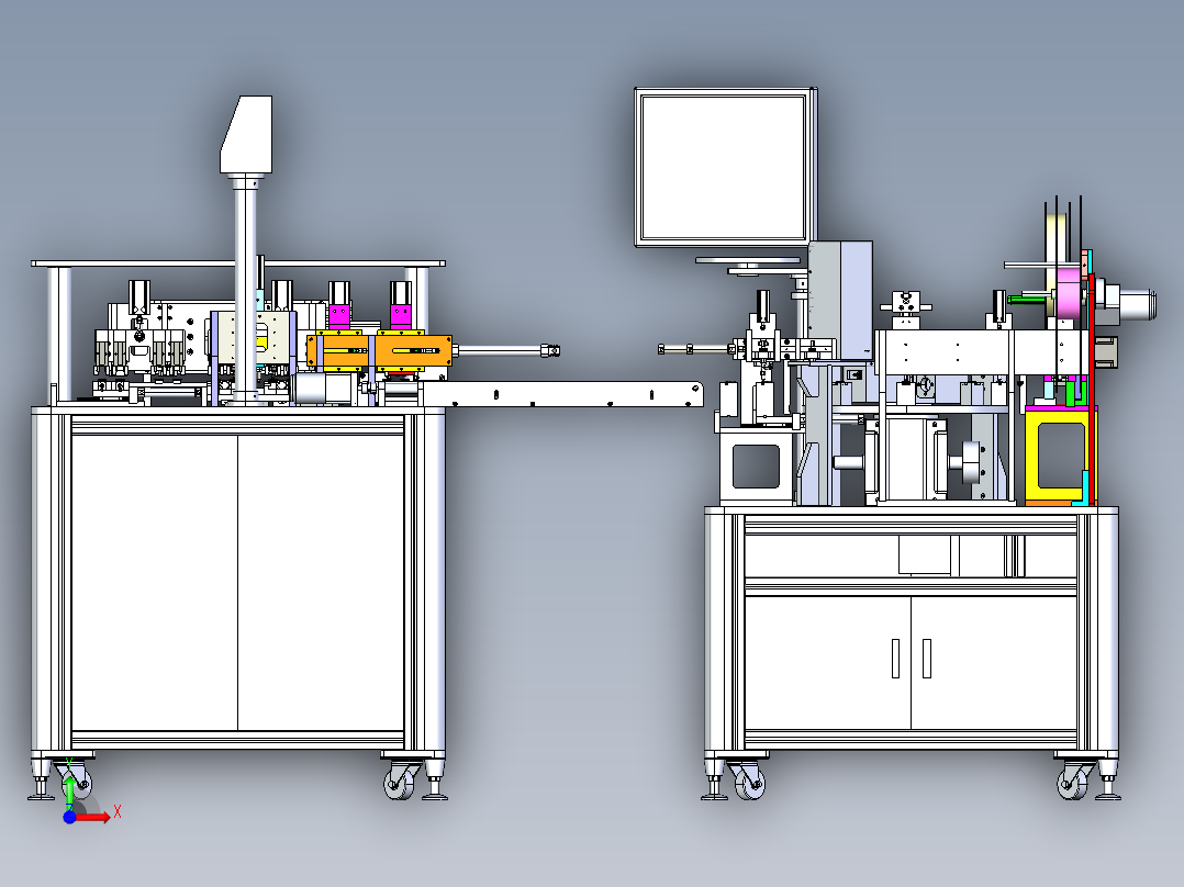 包装机三维STP前视图