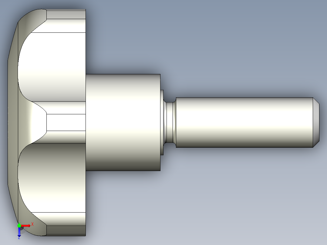 星型把手EK-3D多系列多零件图纸模型俯视图
