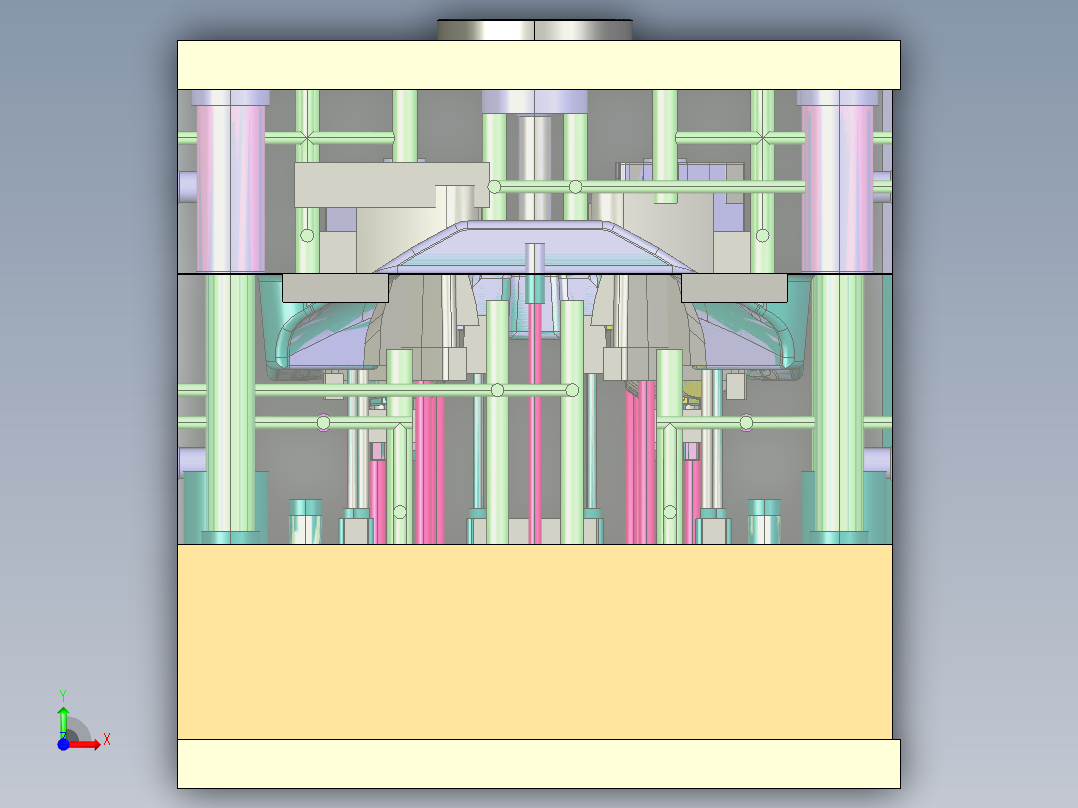 另一款车型汽车小灯模具图前视图