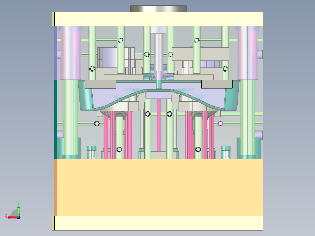 另一款车型汽车小灯模具图后视图