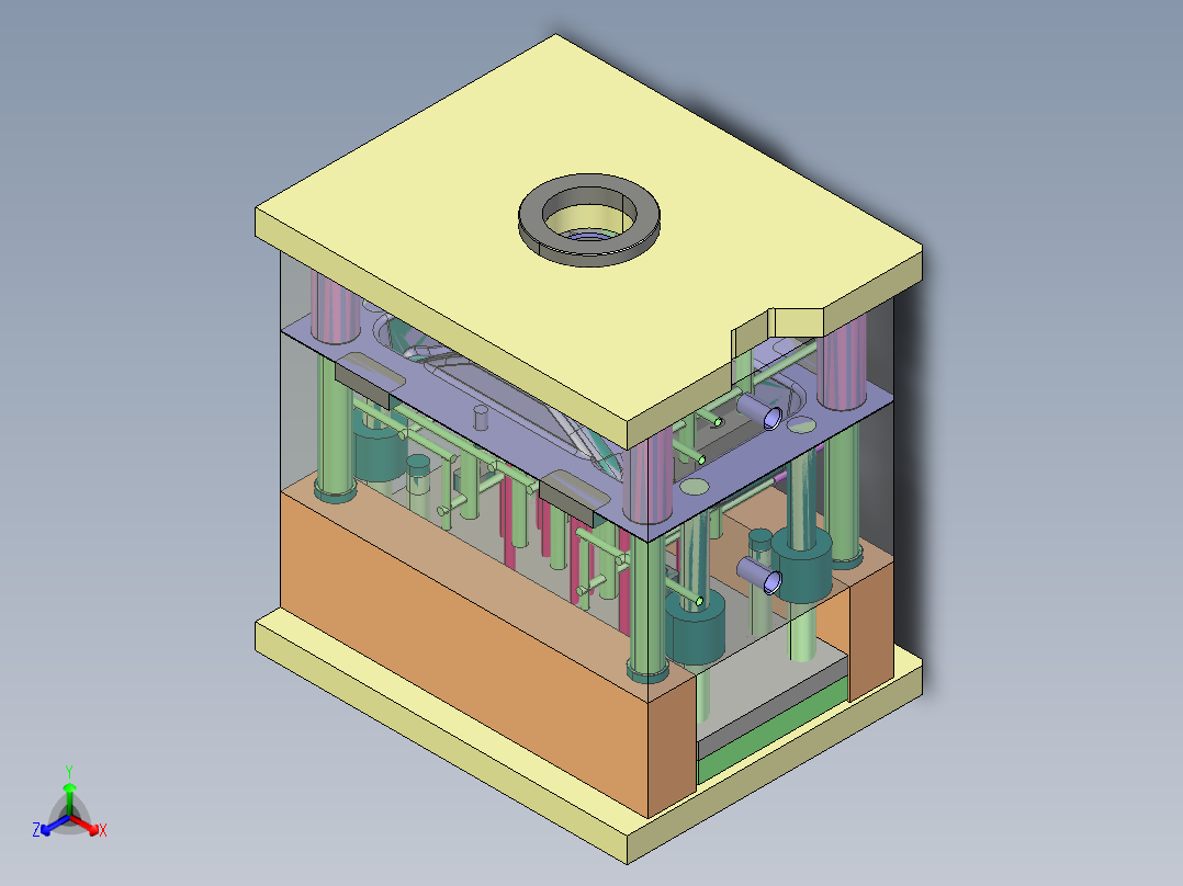 另一款车型汽车小灯模具图正等轴测图