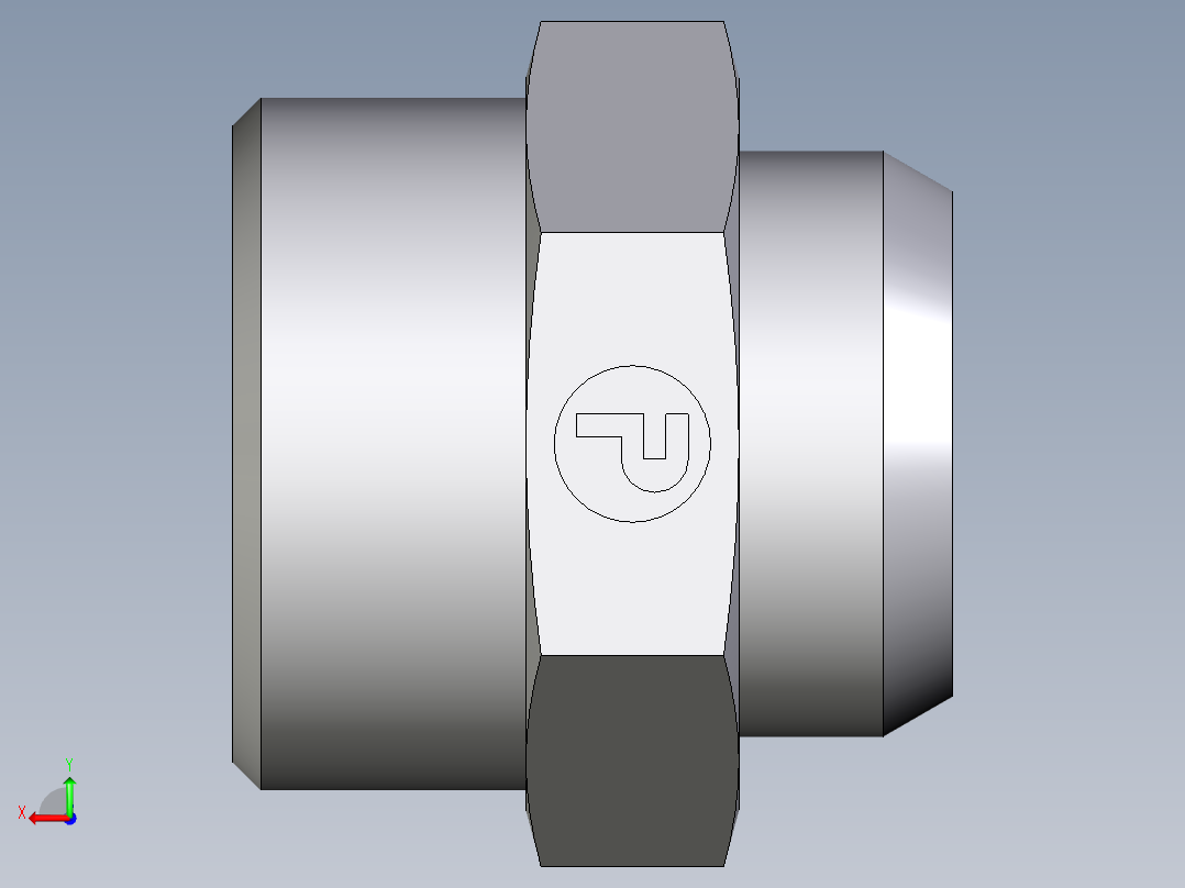 卡套式工业通用硬管接头EO_Weld_connector_AS38SX后视图