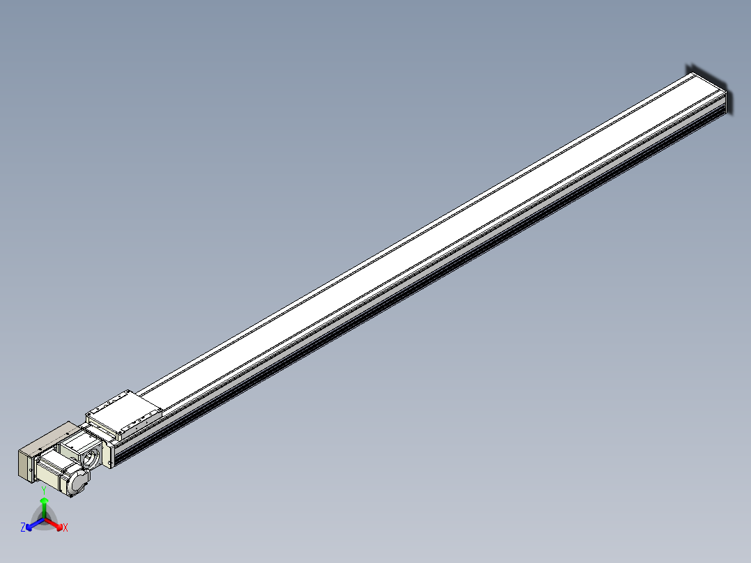同步带全封闭直线模组TPA-HCB-105D-90-L1600-ML-Y-P20-N3正等轴测图