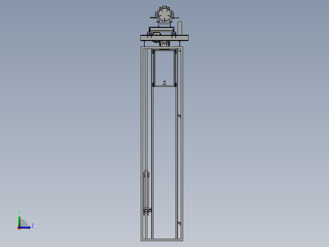 B02-电梯内部结构左视图