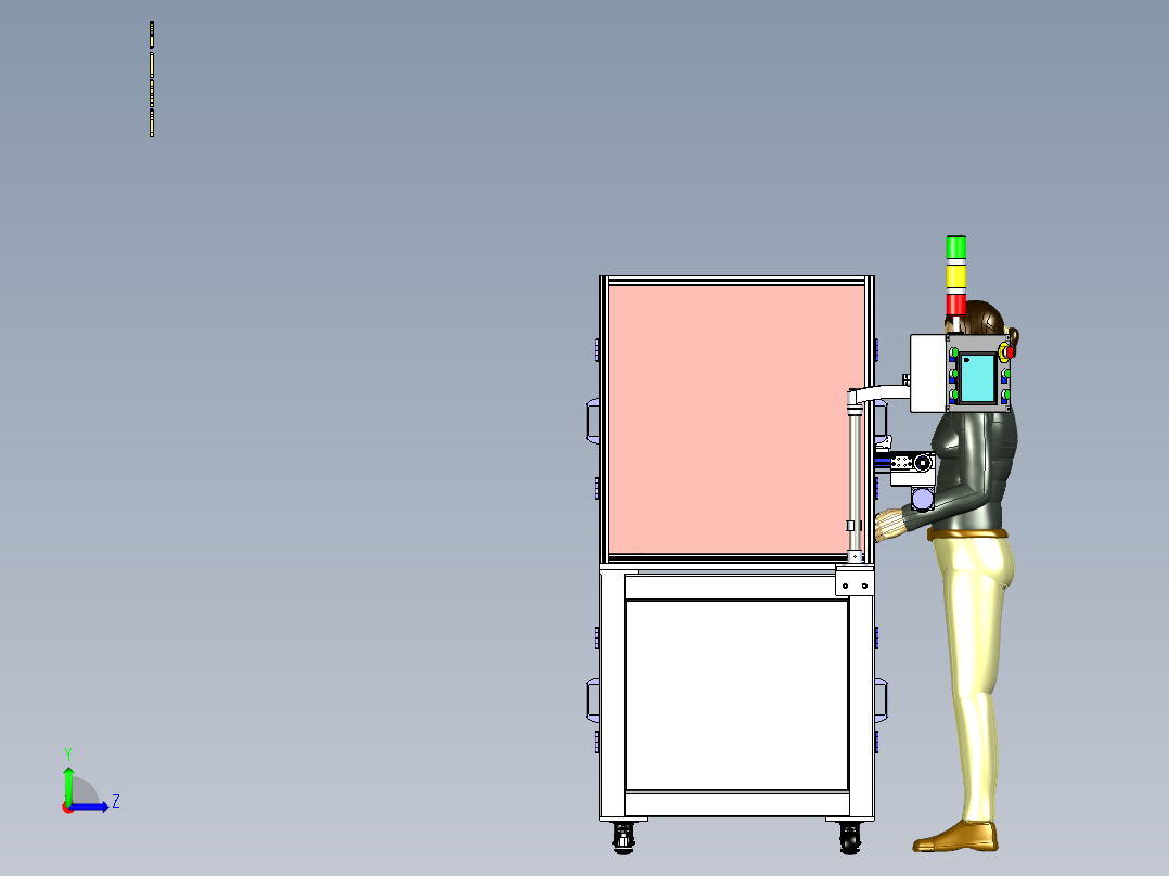 A28_苹果6手机外壳平面弧面智能一体打磨机左视图