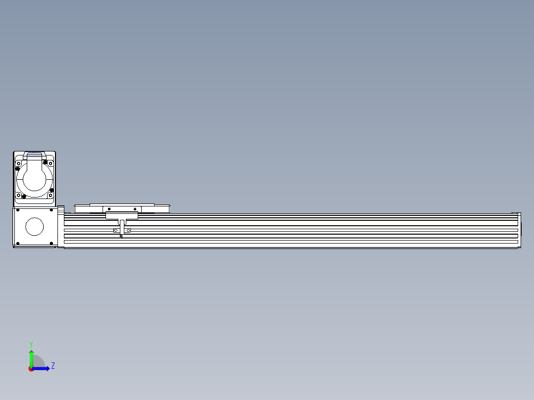 同步带全封闭直线模组TPA-HCB-110D-90-L500-LU-C-P40-N3左视图