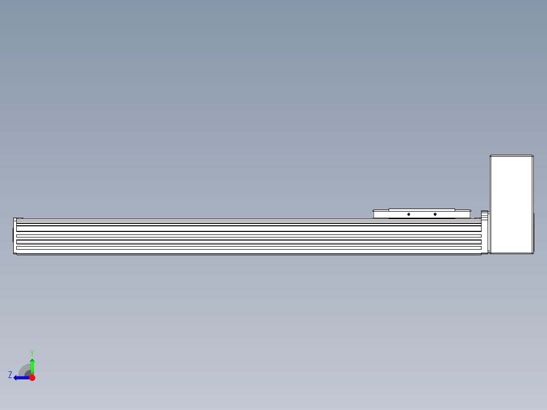 同步带全封闭直线模组TPA-HCB-110D-90-L500-LU-C-P40-N3右视图