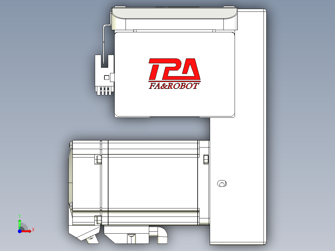 同步带全封闭直线模组TPA-HCB-85D-90-L650-LP-Y-P20-N3前视图