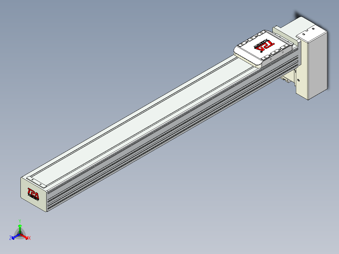 同步带全封闭直线模组TPA-HCB-85D-90-L650-LP-Y-P20-N3正等轴测图