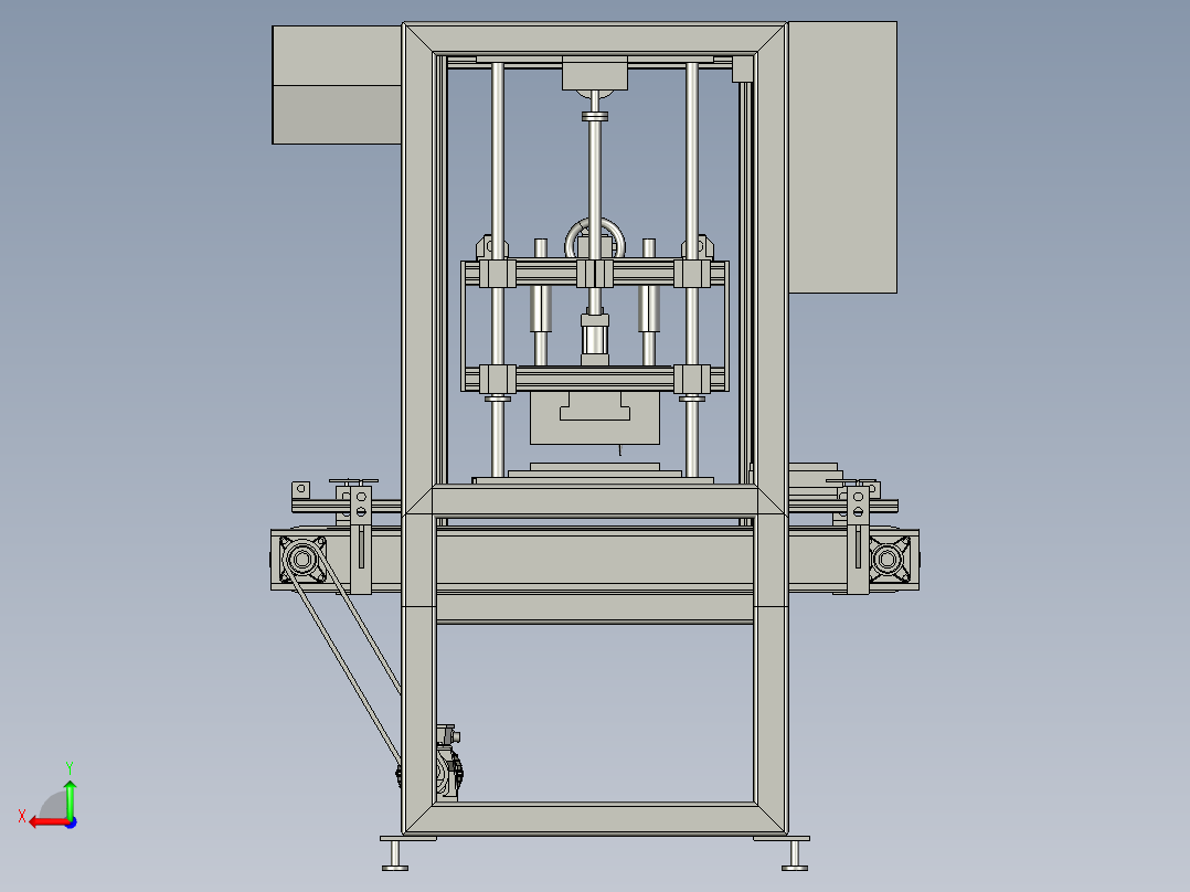 输送机工作机器后视图